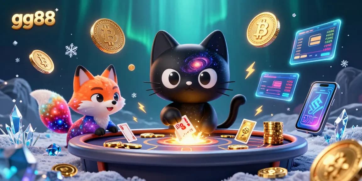 Experience thrilling moments with gg88 as a black hole cat attracts casino riches and vibrant energy.