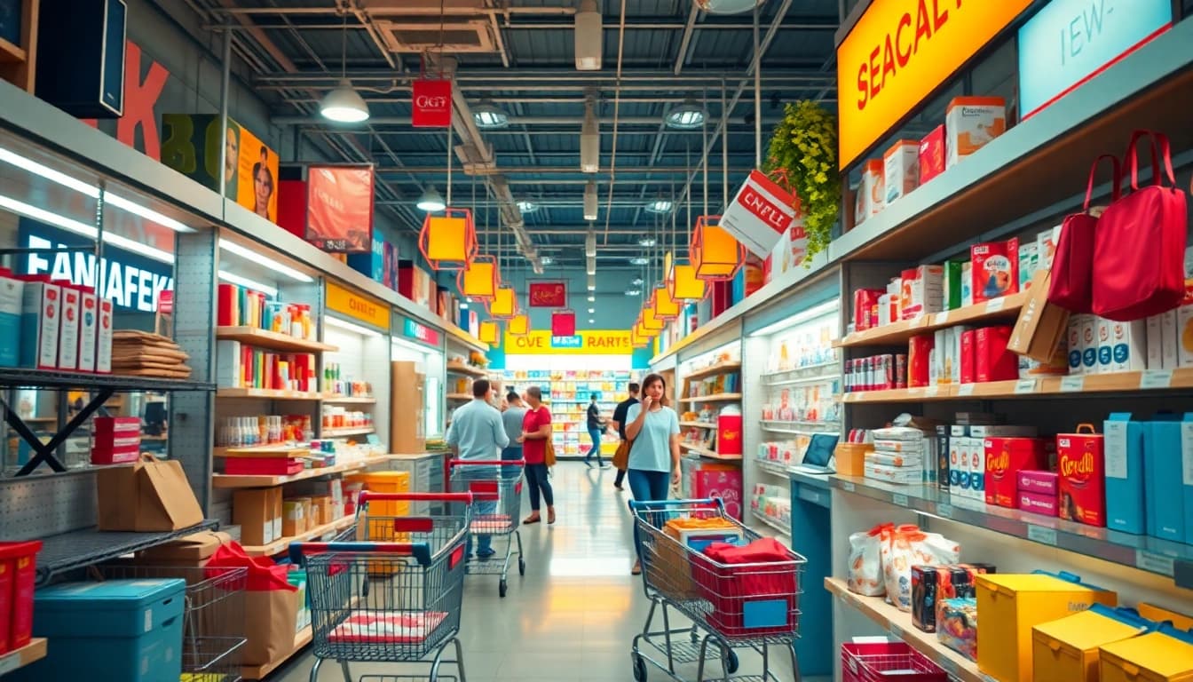Show an engaging e-commerce scene with Ultimateshop cc features and diverse products for shopper excitement.