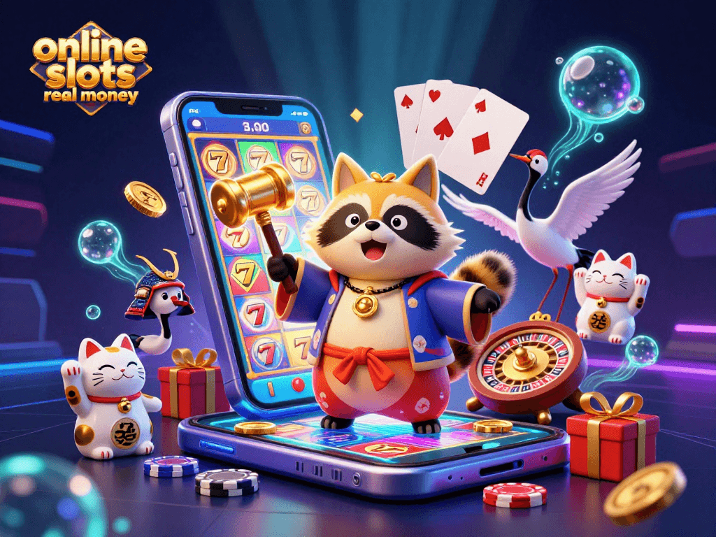 Catch exciting online slots real money action with colorful characters and vivid game elements.