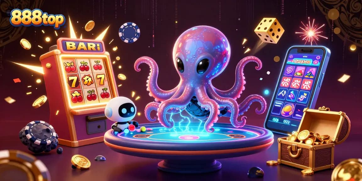 Experience thrilling gameplay at 888top with alien octopus and exciting slot machines.