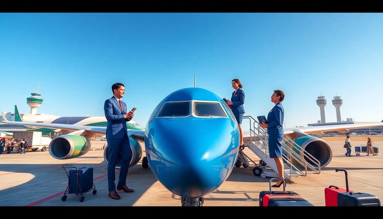 Vietnam Airlines VN168 flight crew at Da Nang Airport, preparing for takeoff.