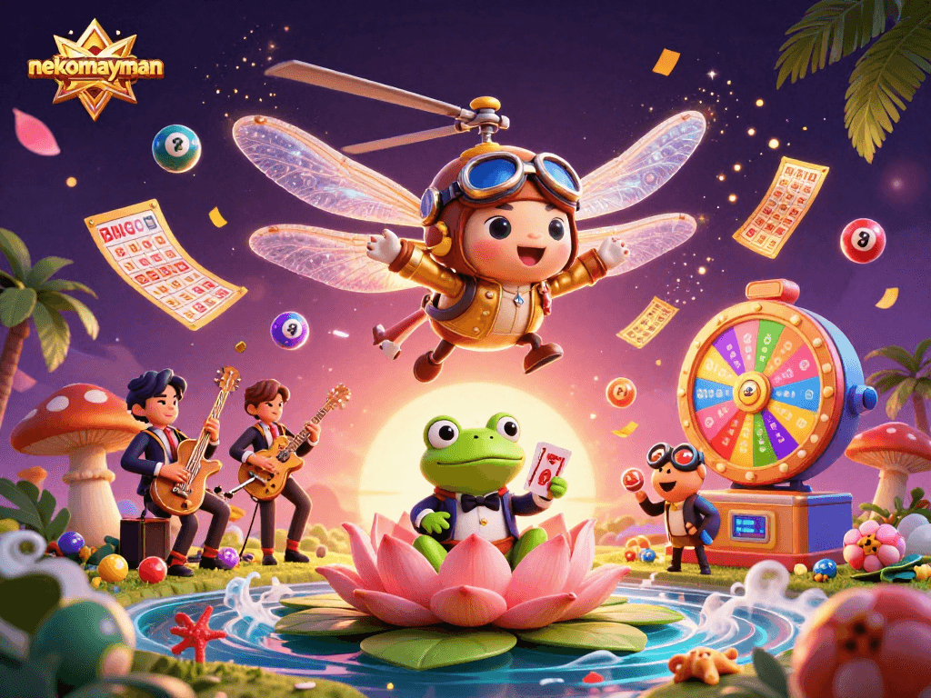 Experience the exciting action of nekomayman with lively characters and vibrant casino elements.