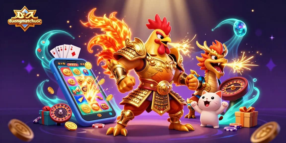 Engage with duongmatchuoc in a vibrant online casino adventure featuring mystical characters and slot games.