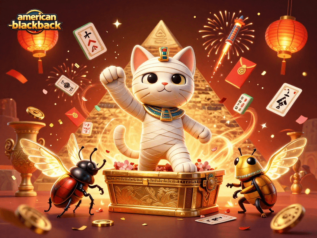 Experience the excitement of american-blackjack with vibrant characters in a dynamic casino atmosphere.
