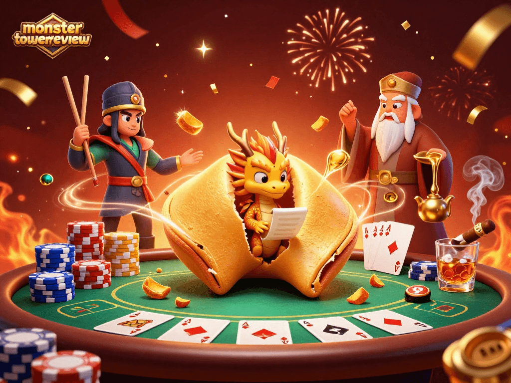 Engage in thrilling gameplay at monstertowerreview with a vibrant scene of strategy and fortune.