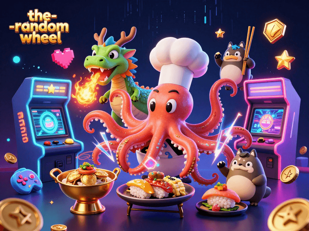 Experience the excitement of the-random-wheel with gaming elements and vibrant characters in action.