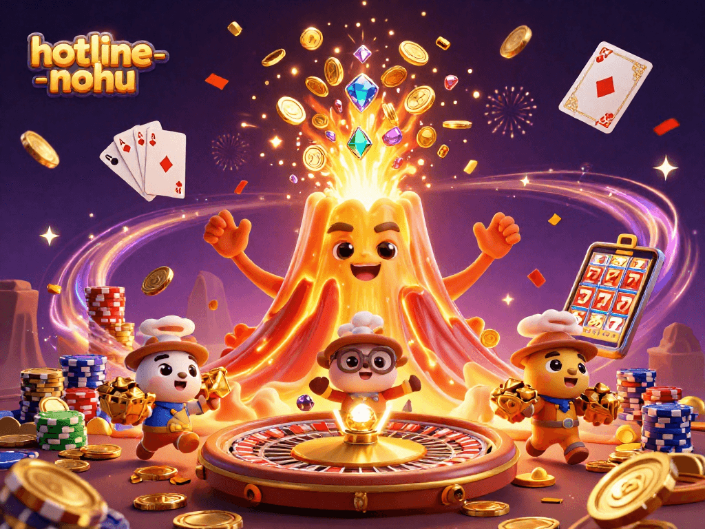 Engage with the thrilling wealth of hotline-nohu as golden treasures cascade in a vibrant gaming scene.
