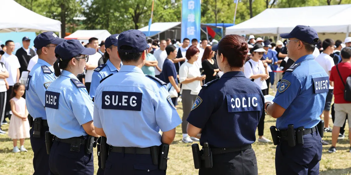 Event Security professionals ensuring community safety at a local event.