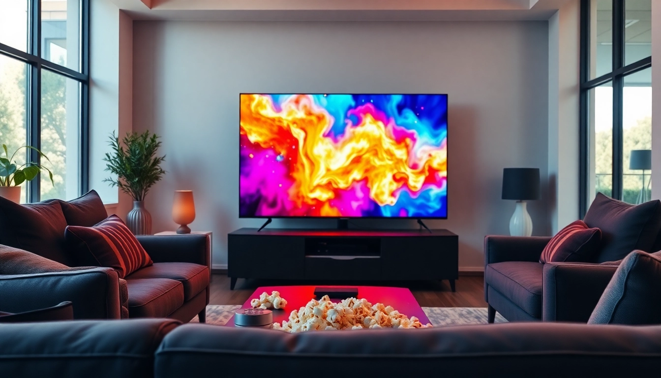 Engaging living room scene showcasing iron tv's vibrant IPTV content.