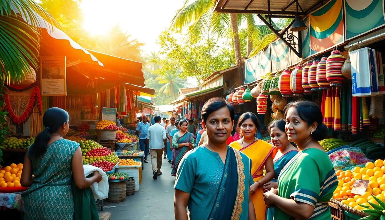 Lanka Ad vibrant marketplace showcasing Sri Lankan culture and community