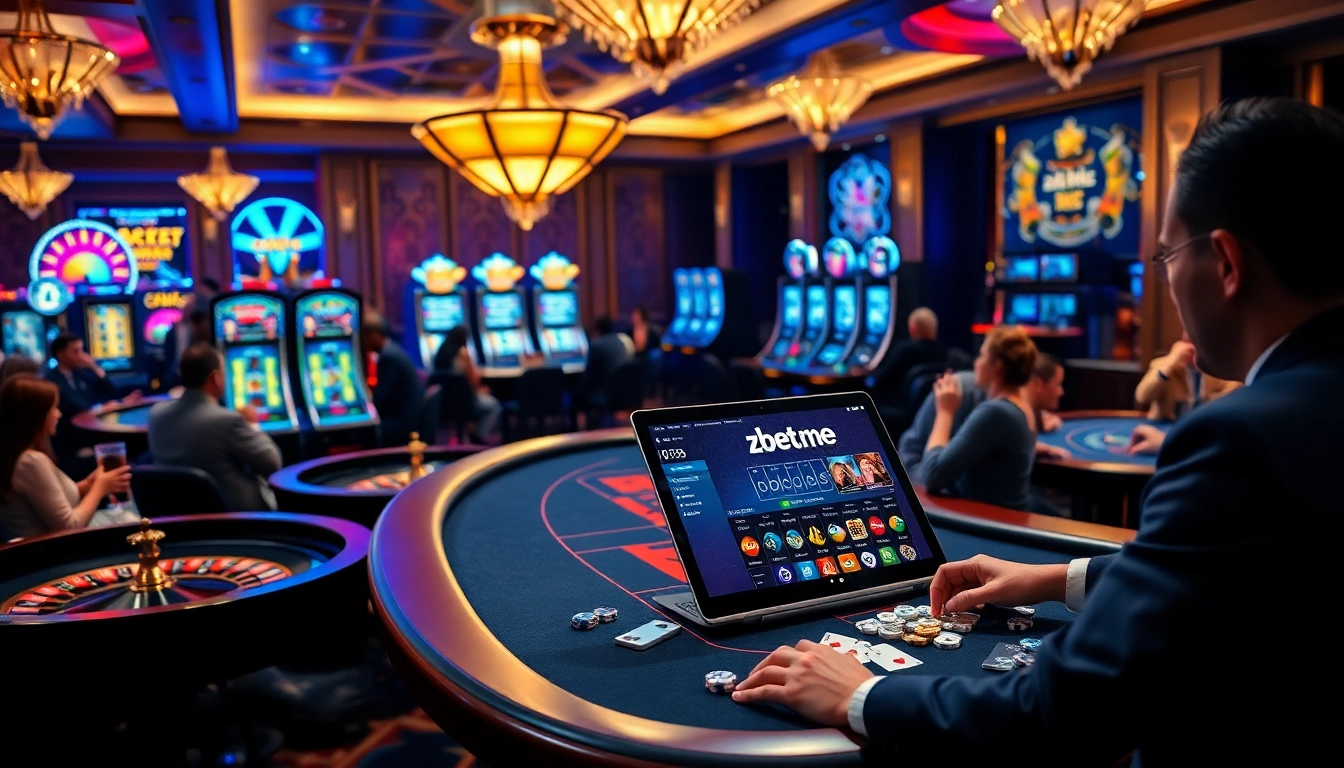 Experience thrilling gameplay at zbet me, featuring animated roulette tables and engaging card games.