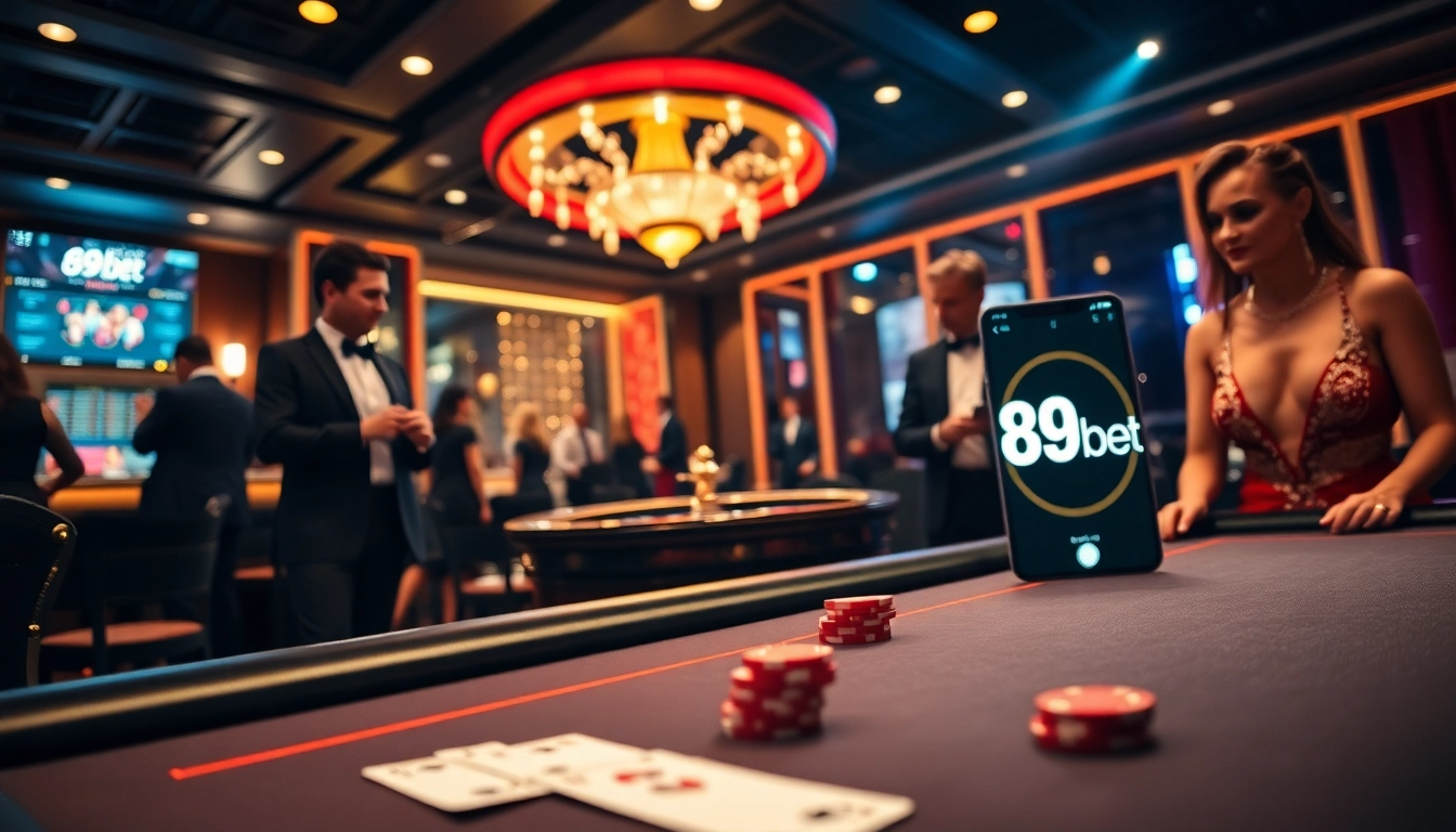 89bet enhances the thrill of playing blackjack at a luxurious casino table.