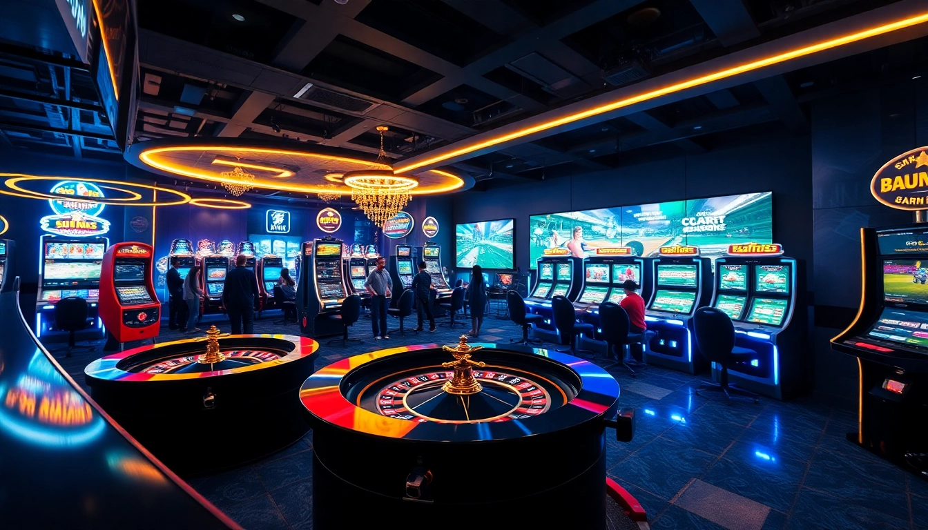 Vibrant gaming environment illustrating stimmgewitter.org's online betting platform, featuring a digital casino.