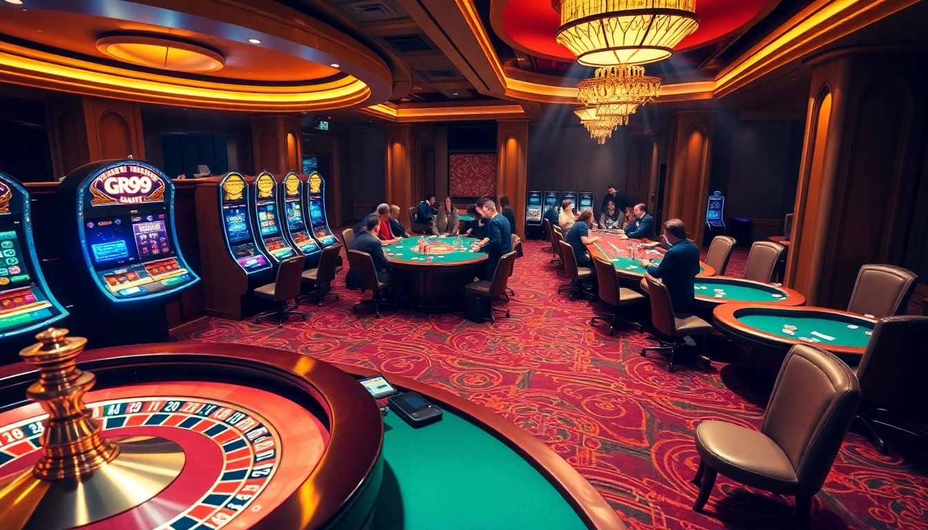 Experience PG99 excitement at the luxurious casino with vibrant tables and engaging game action.
