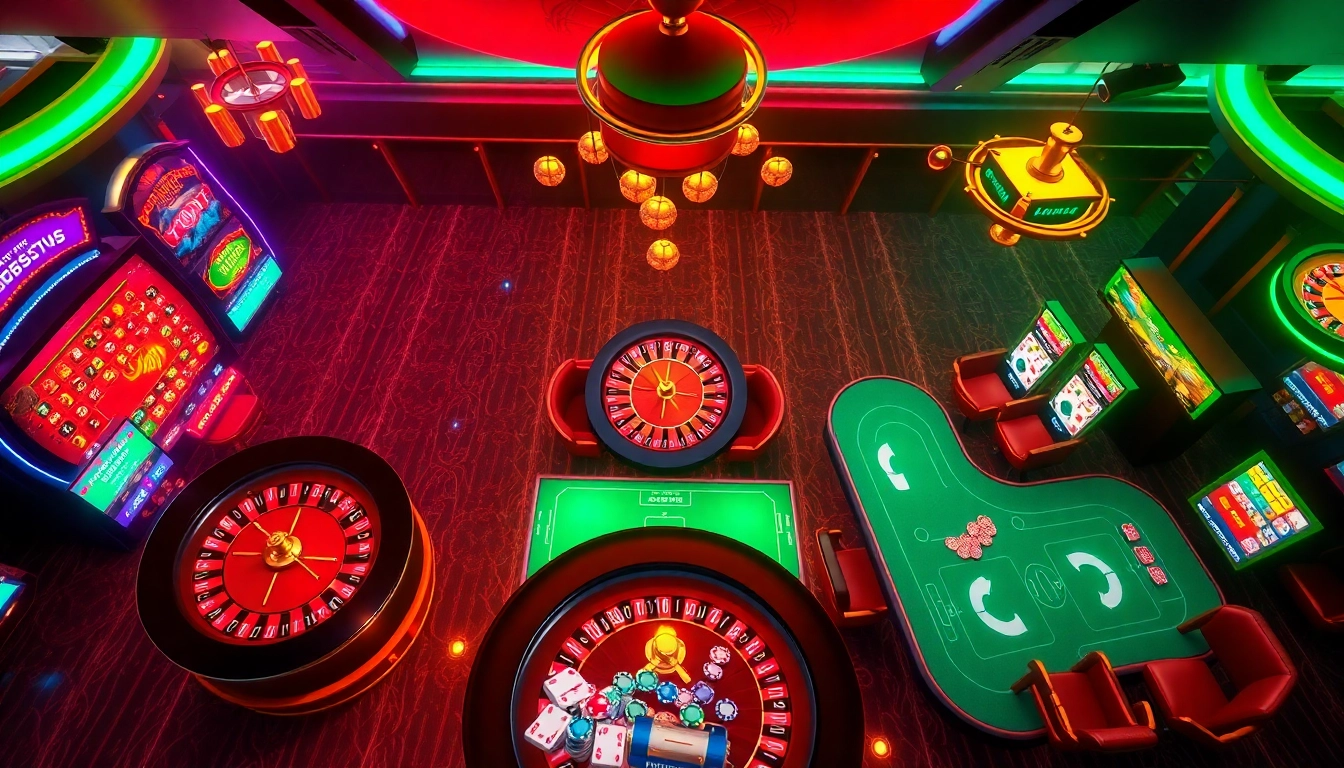 Players engaging in thrilling gambling action at https://rr88.bar/ with colorful casino elements.