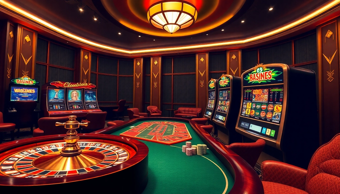 A player engaging with the sophisticated gambling interface of nhà cái 39bet, surrounded by luxurious casino elements.