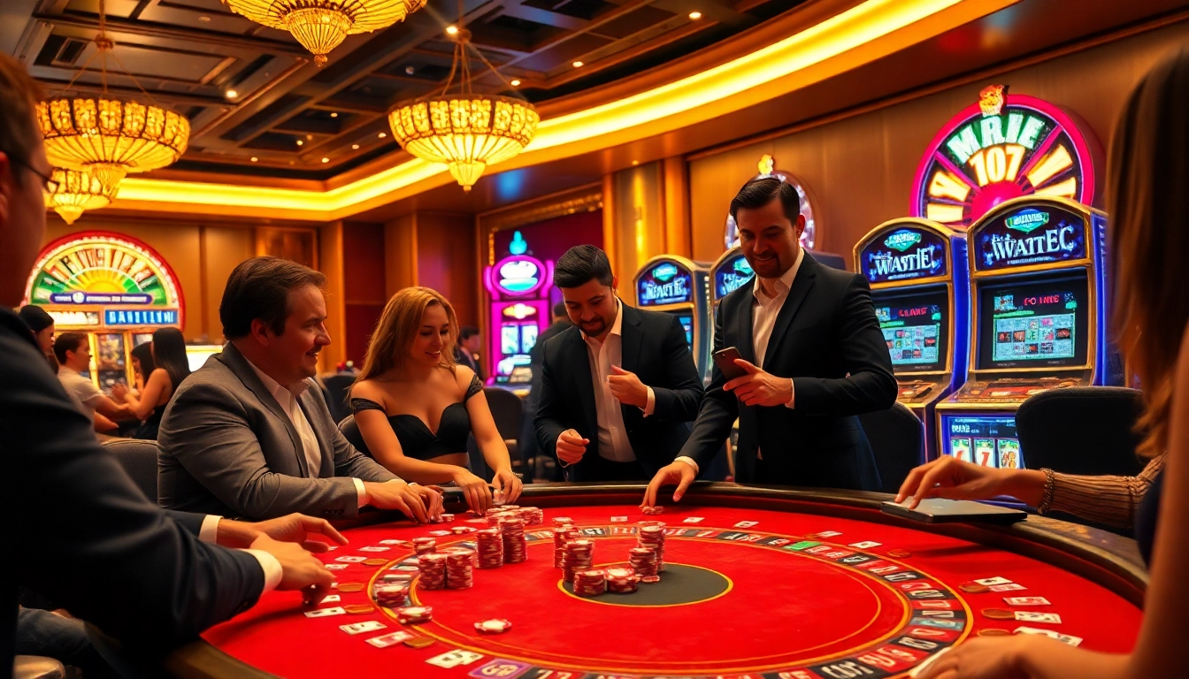 Experience thrilling gameplay at MK8 with vibrant casino tables and lively betting action.