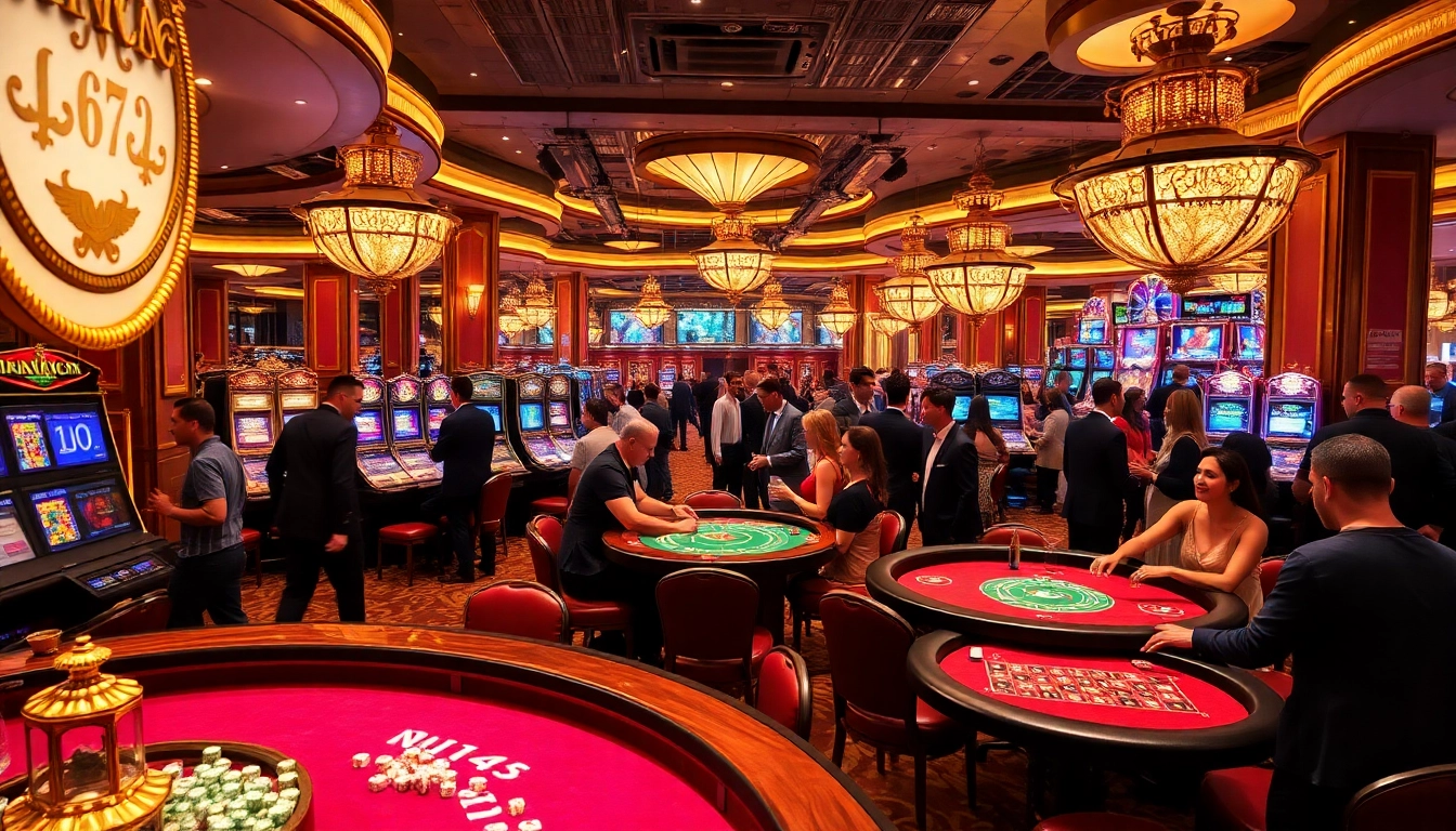 Experience the luxurious gaming atmosphere of 6l777.vip with vibrant tables and thrilling action.