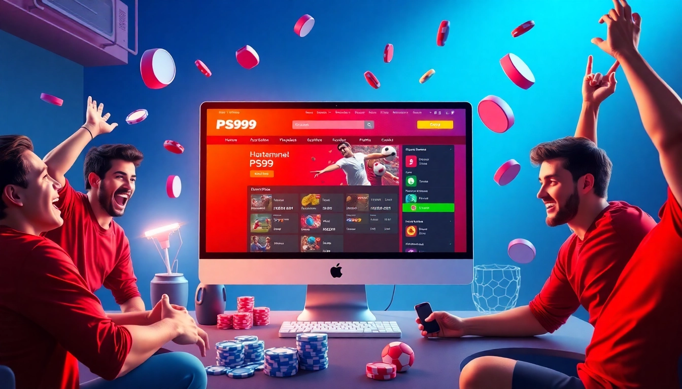 Engaging visual of the trang chủ PS99 online betting platform showcasing vibrant sports betting options.