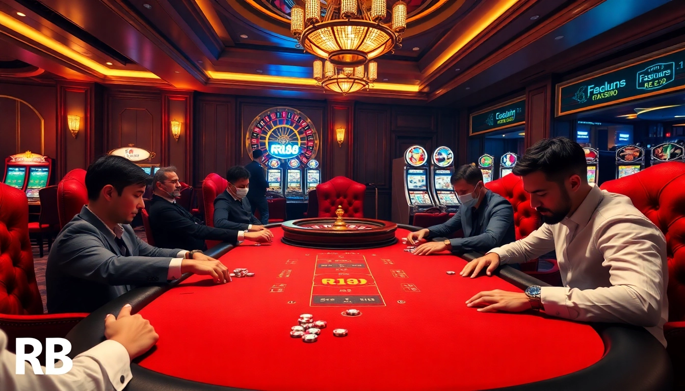 Experience high-stakes gameplay at RR88's luxurious casino with a vibrant poker scene.