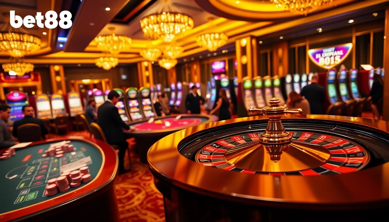 Bet88 players winning at casino tables in an exciting online gambling experience.