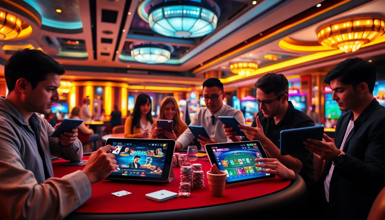 Engaged players enjoying diverse games at vvvwin88.live, exemplifying a vibrant online casino experience.