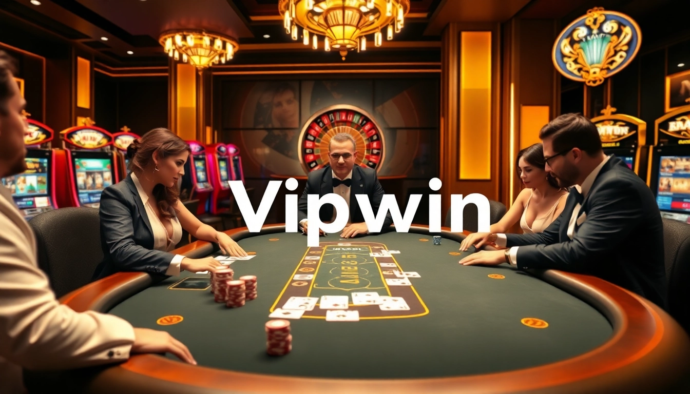 Players enjoying a thrilling game of poker at the Vipwin casino.