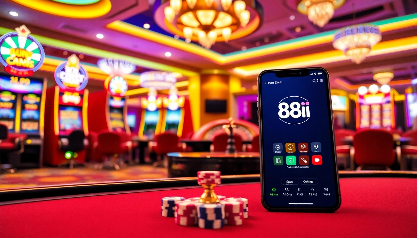 Experience the thrill of gambling at 88i with vibrant casino tables and stunning mobile access.
