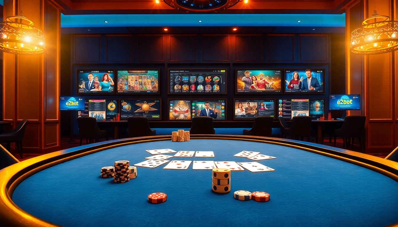 Experience the thrill of e2bet as players engage in high-stakes poker and vibrant slots.
