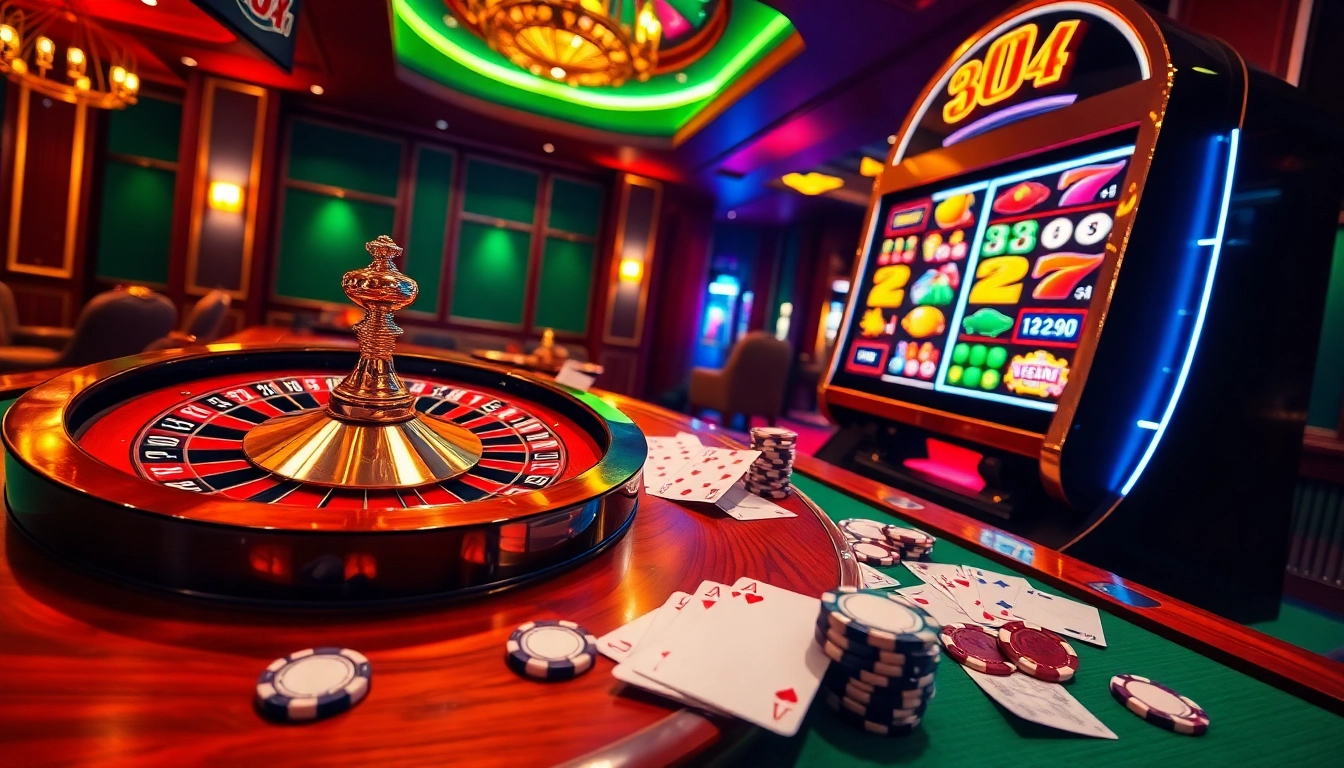 Experience the excitement of 88i with vibrant casino tables and spinning roulette wheels.