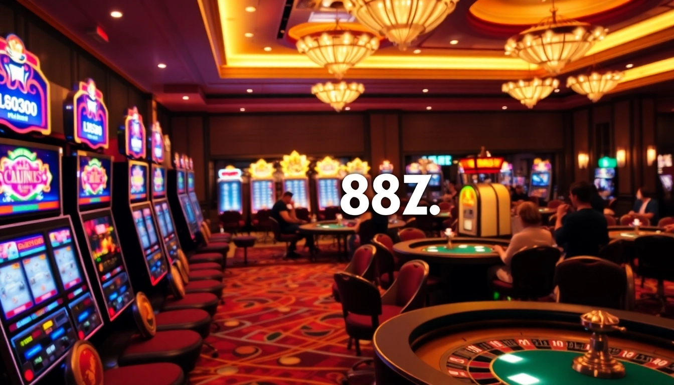Engaging gamblers playing at vibrant slots and poker tables linked to https://rr88ez.com/ for a premium gaming experience.