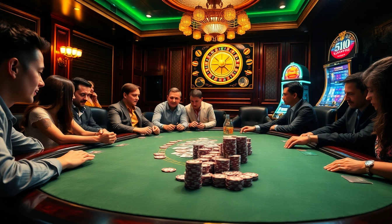 High-stakes poker game at a luxurious casino environment on 789win.com.