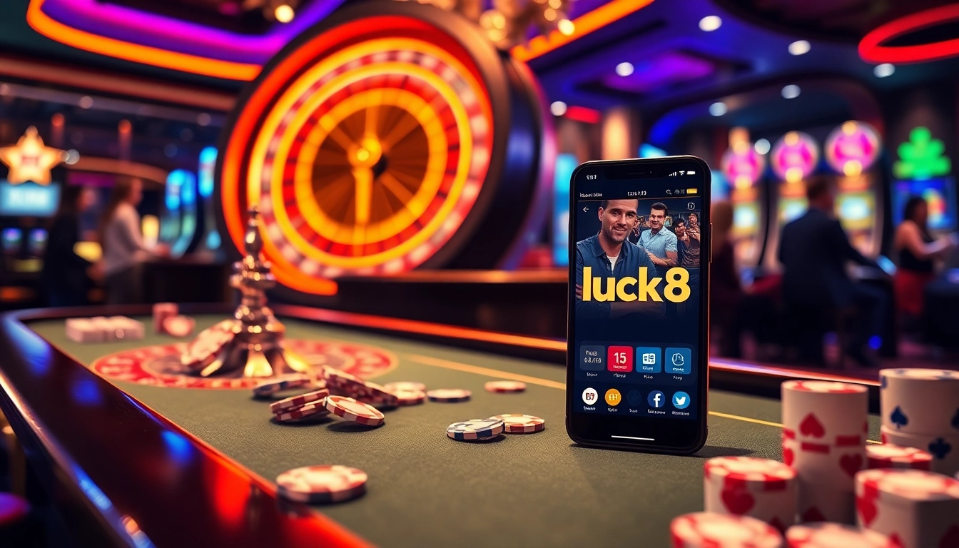 Players enjoying exciting card games and roulette at Luck8's vibrant online casino.