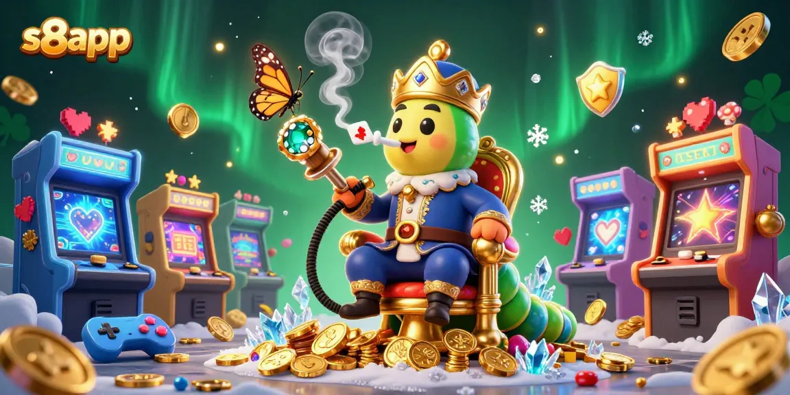 Join the excitement on s8app with a vibrant casino scene featuring playful characters and gaming elements.