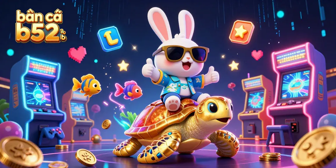Experience the excitement of bắn cá b52 club with cartoon characters in a vibrant underwater scene.