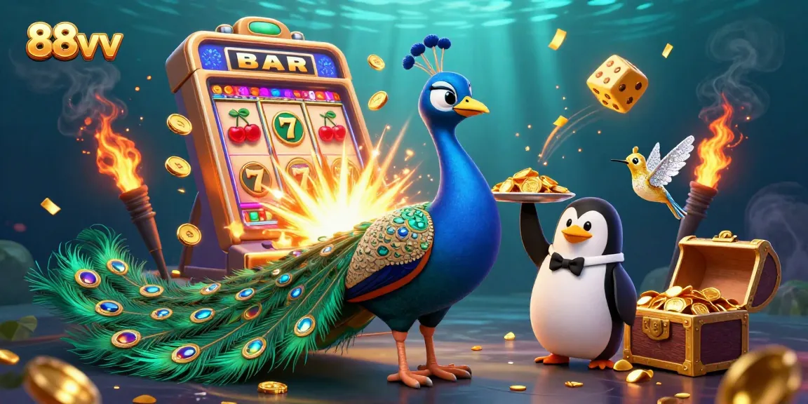 Experience winning moments with 88vv's vibrant casino scene, from jackpots to golden chips.