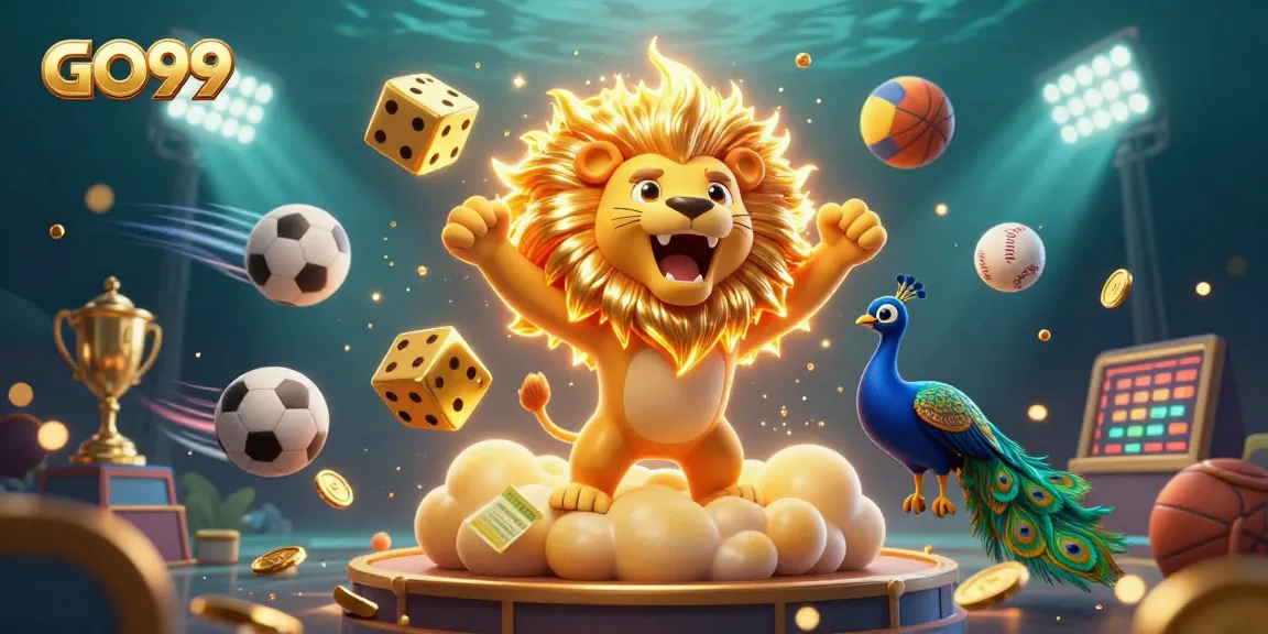 Experience the dynamic thrill of GO99, where gambling meets epic gaming in a vibrant 3D scene.