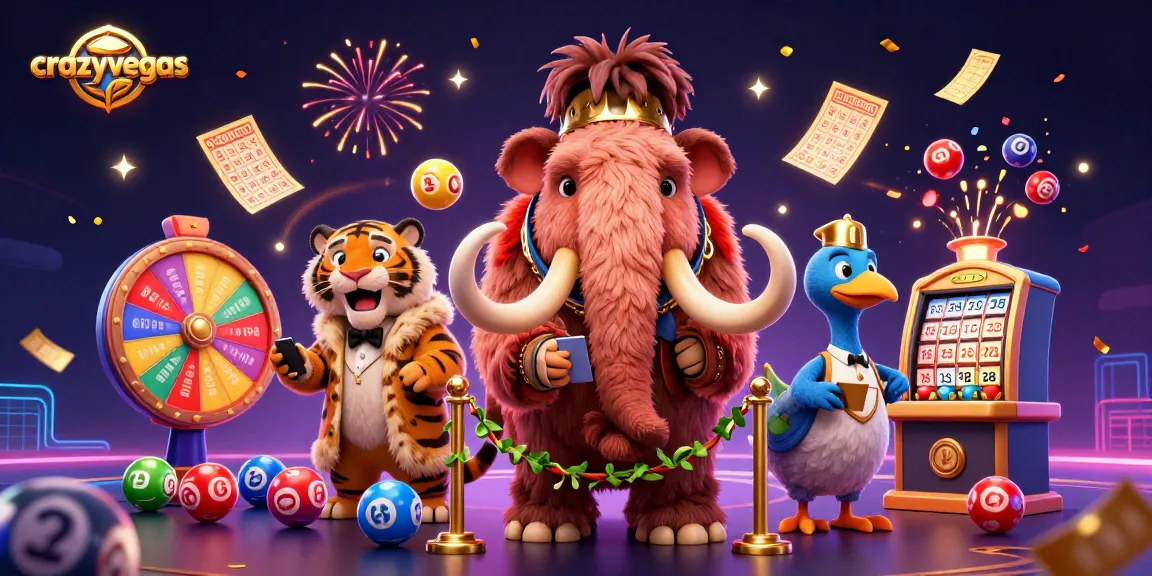 Win big with crazyvegas in a vibrant casino scene featuring unique characters and lottery excitement.